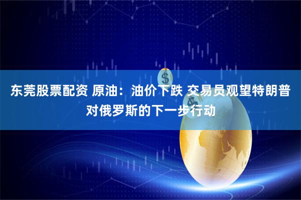 东莞股票配资 原油：油价下跌 交易员观望特朗普对俄罗斯的下一步行动